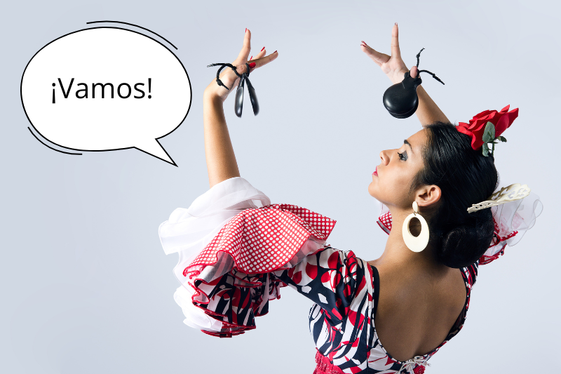 Spanish lady dancing Flamenco