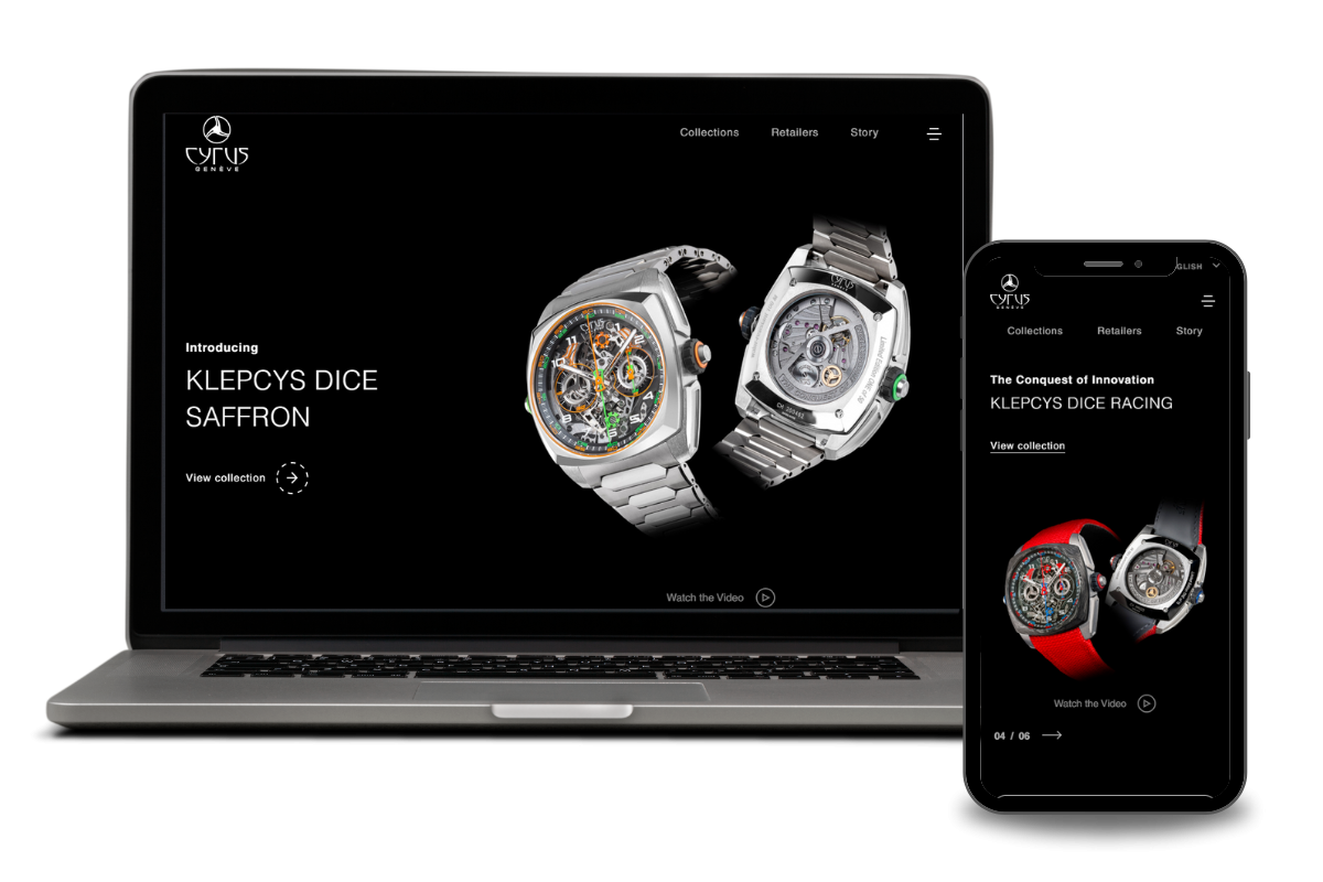 Website design and development - Cyrus Watches