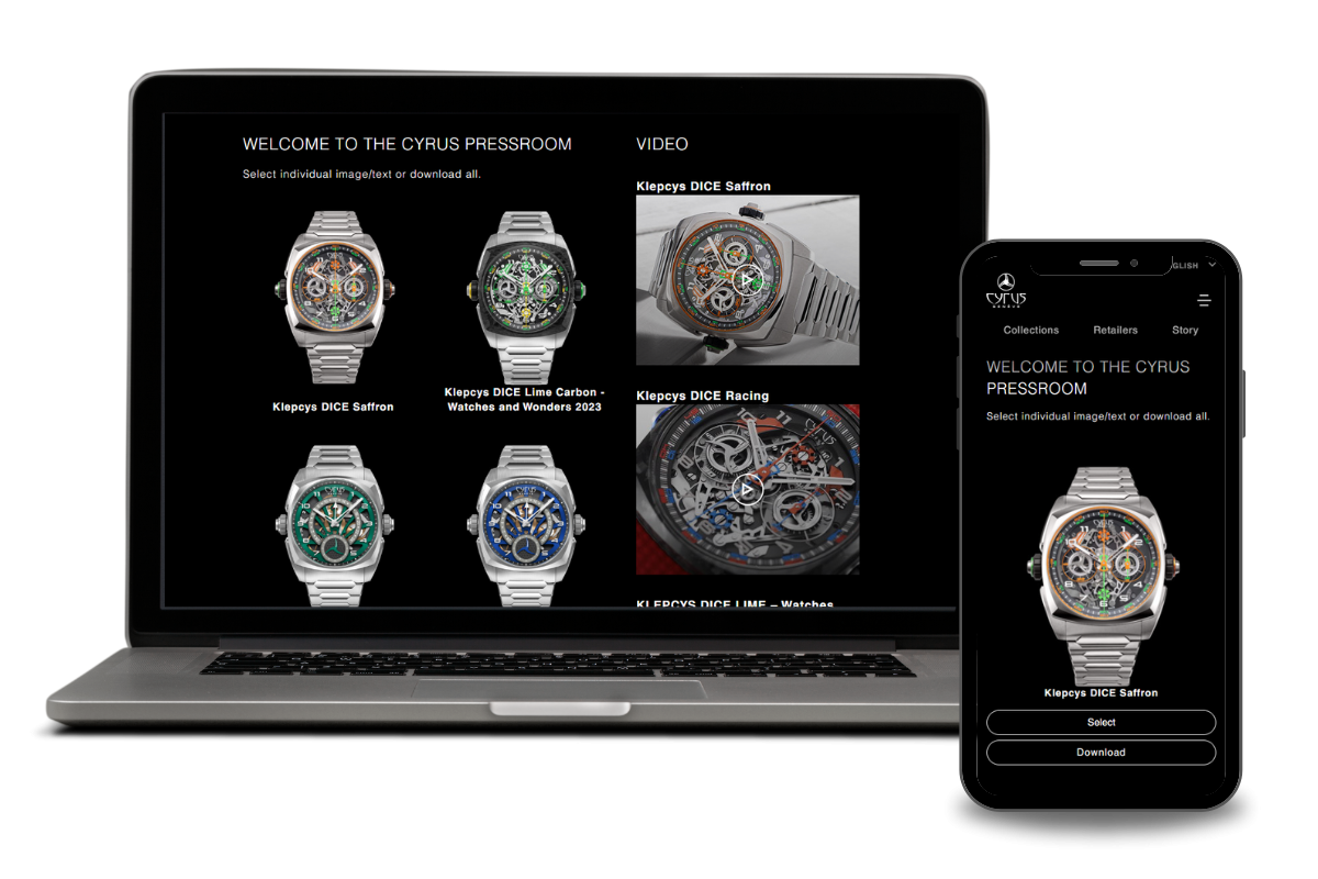 Website design and development - Cyrus Watches