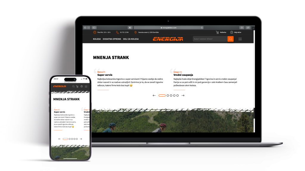 Online store development - Energija Bikes