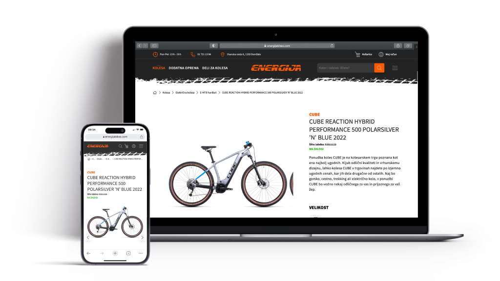 Online store development - Energija Bikes