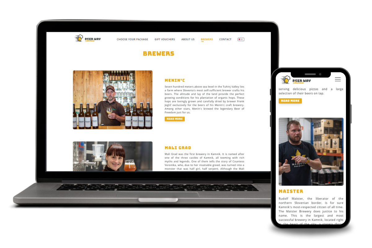 Website design and development - Beerway