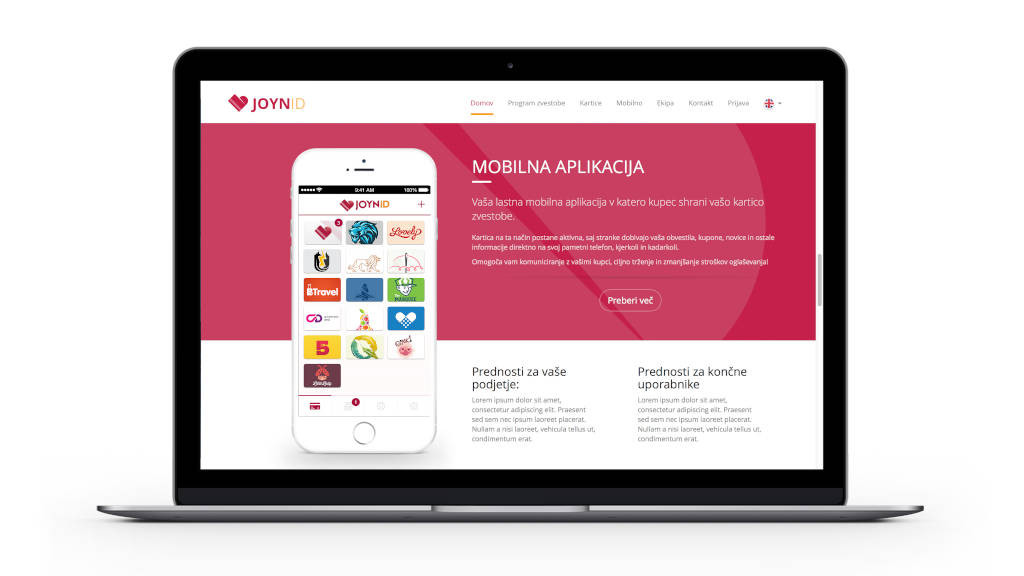 Web application development - JoynID