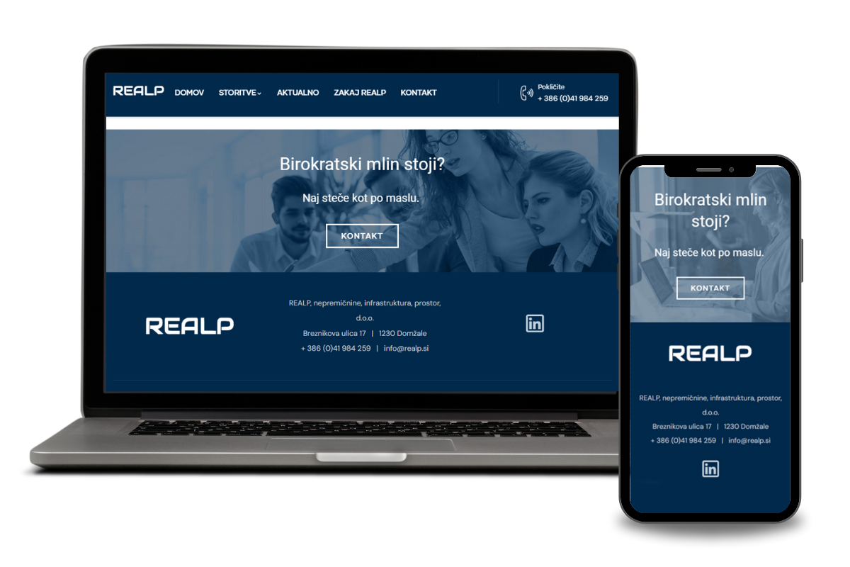 Website design and development - Realp