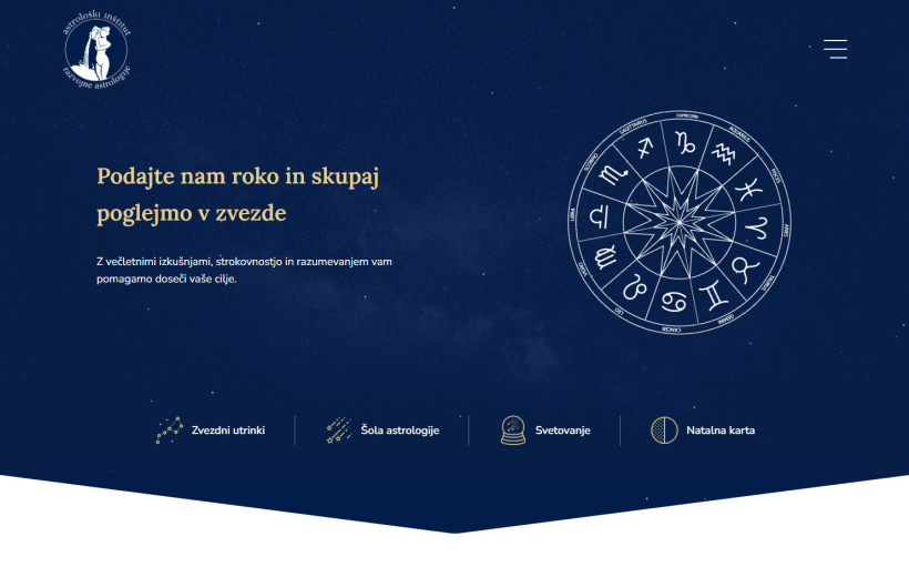Website design and development - Astrološki inštitut