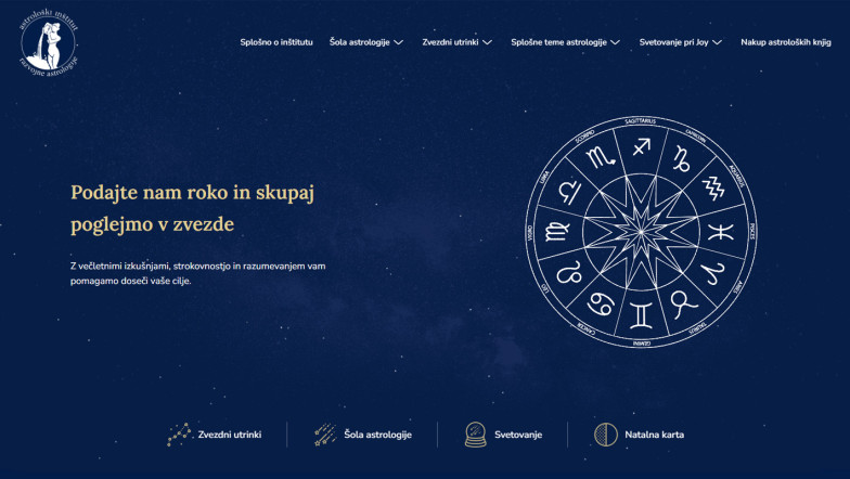 Izdelava spletne strani - Astrološki inštitut