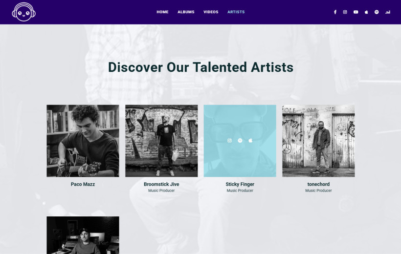 Website design and development - Lofi Universe Music