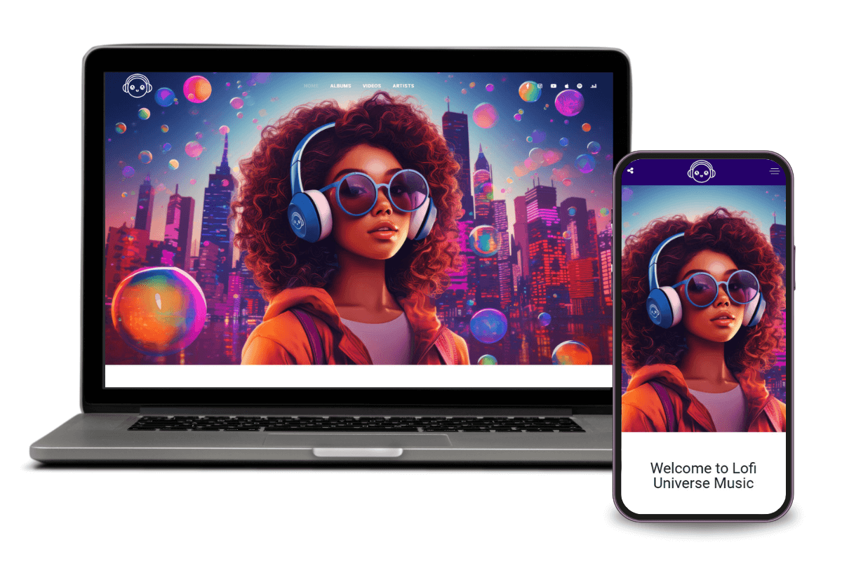 Website design and development - Lofi Universe Music