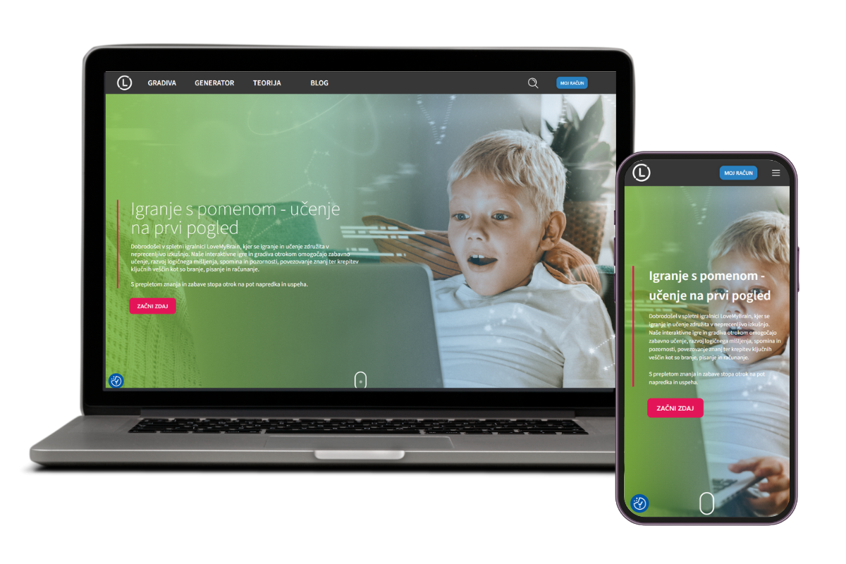 Website design and development  - LoveMyBrain