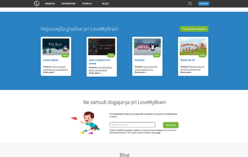 Website design and development  - LoveMyBrain