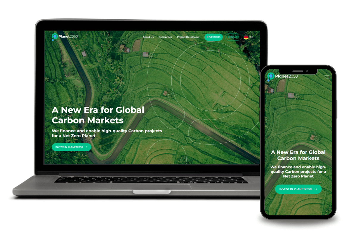 Website design and development - Planet2050