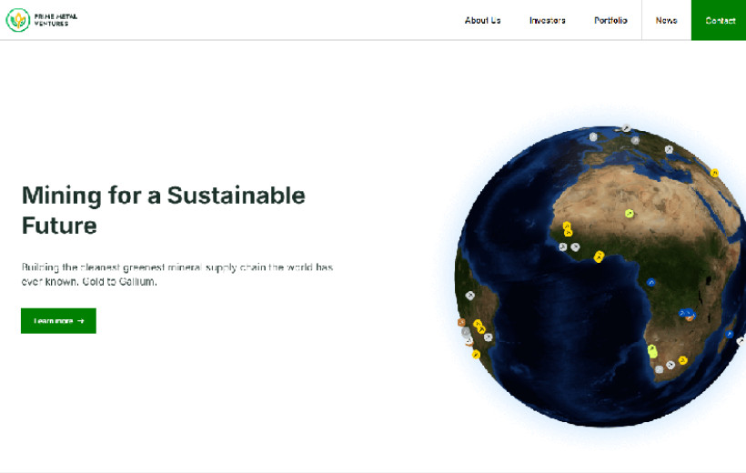 Izdelava spletne strani - Prime Metal Ventures