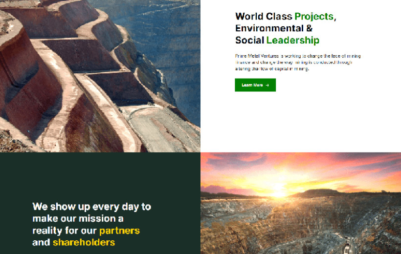Izdelava spletne strani - Prime Metal Ventures